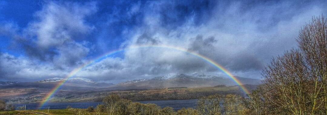 Donna Mackenzie Rainbow over field
